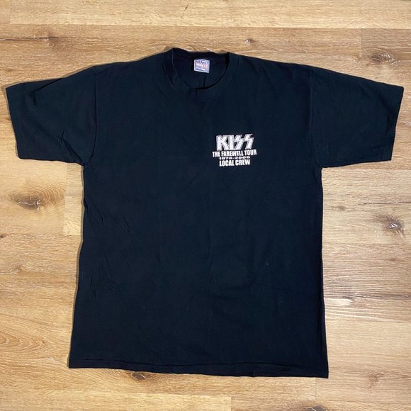Vintage KISS The Farewell Tour 1973 - 2000 local Crew T Shirt Size XL